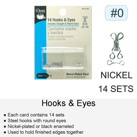 HOOKS & EYES 0-NK