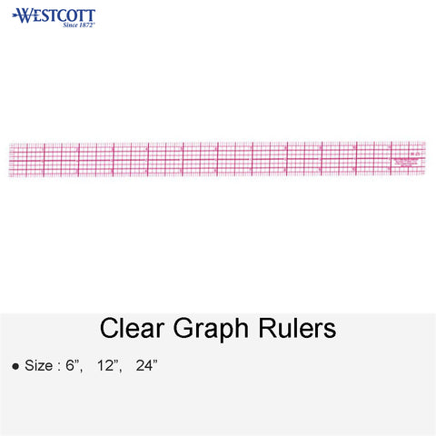 CLEAR GRAPH RULERS 6 12 24