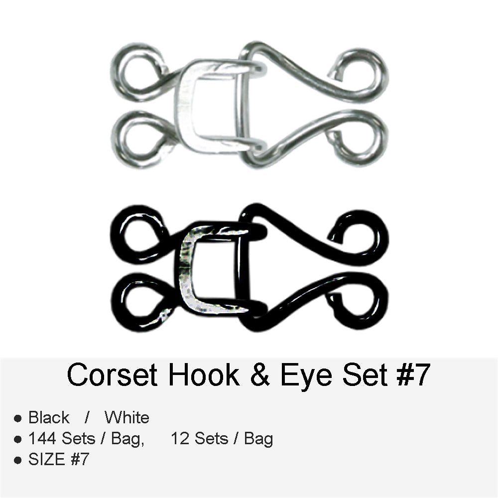 Hook and Eye Clasp - Plain and Simple - Silvertone (10) [23435112