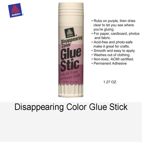 DISAPPEARING COLOR GLUE STICK