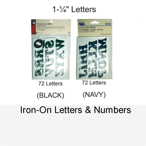 IRON-ON LETTERS & NUMBERS