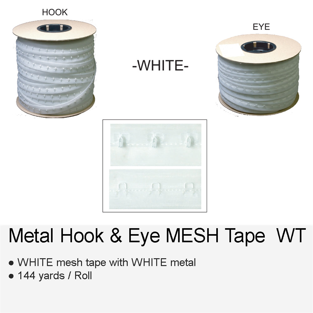 Silver Metal Hook and Eye Closure - 0.375 x 0.8125