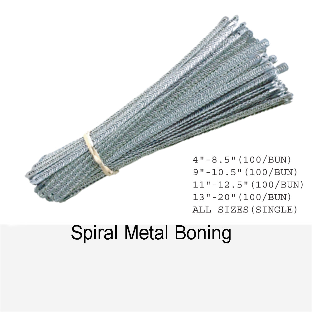 24 Pieces 1/4 x 13.7 Inch Spiral Steel Metal Boning Precut with 24