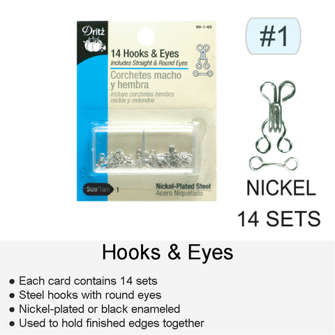 HOOKS & EYES 1-NK