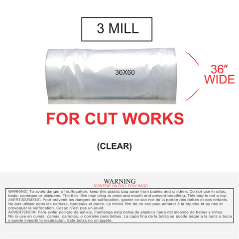 POLY BAG - CUT WORKS (3 MILL)