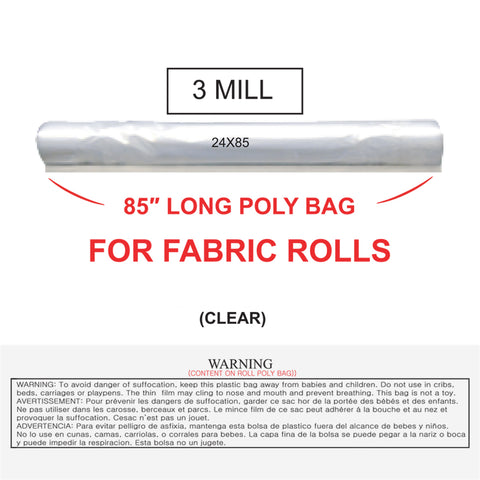 POLY BAG - FABRIC ROLLS (3 MILL)
