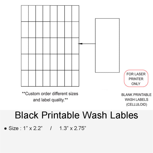 BLANK PRINTABLE WASH LABELS – SIL THREAD INC.