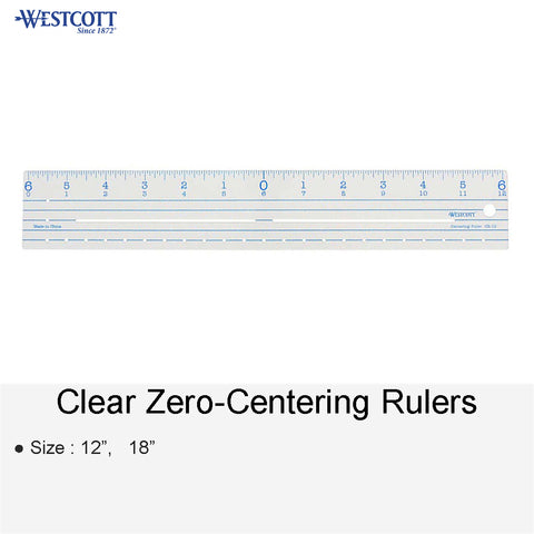 Westcott Metal Zero Centering Ruler - 18