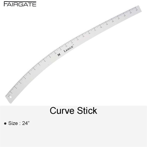 24 Curve Metal Stick Ruler ABC Sewing Machine