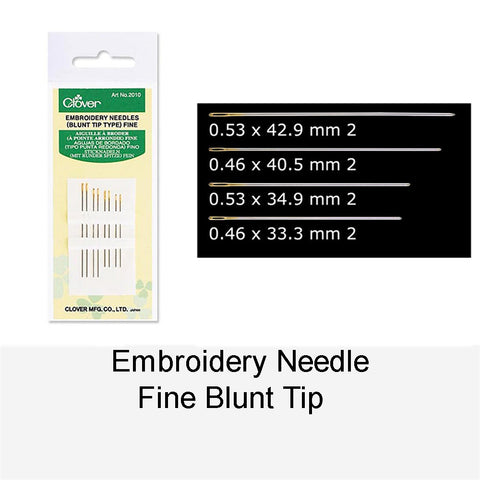 EMBROIDERY NEEDLE FINE BLUNT TIP