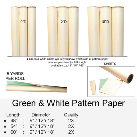GREEN & WHITE PATTERN PAPER