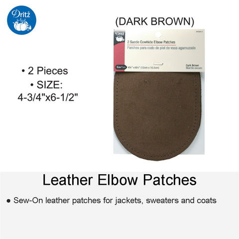 LEATHER PATCH DK BROWN
