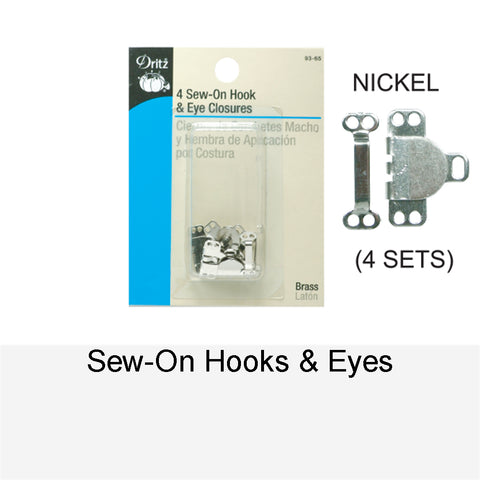 HOOKS & EYES SEW-ON NK